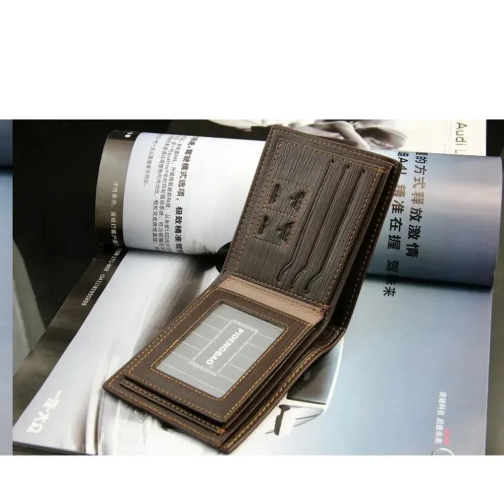 Men's Bifold PU Leather Wallet ID Credit Card Holder Billfold Clutch
